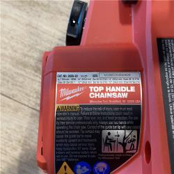 AS-IS Milwaukee FUEL 14 in. 18V Lithium-Ion Brushless Cordless Battery Top Handle Chainsaw (Tool Only)