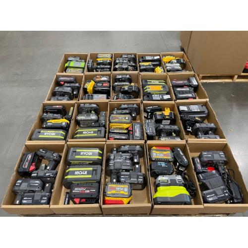 DALLAS LOCATION - AS-IS BATTERY AND CHARGERS PALLET