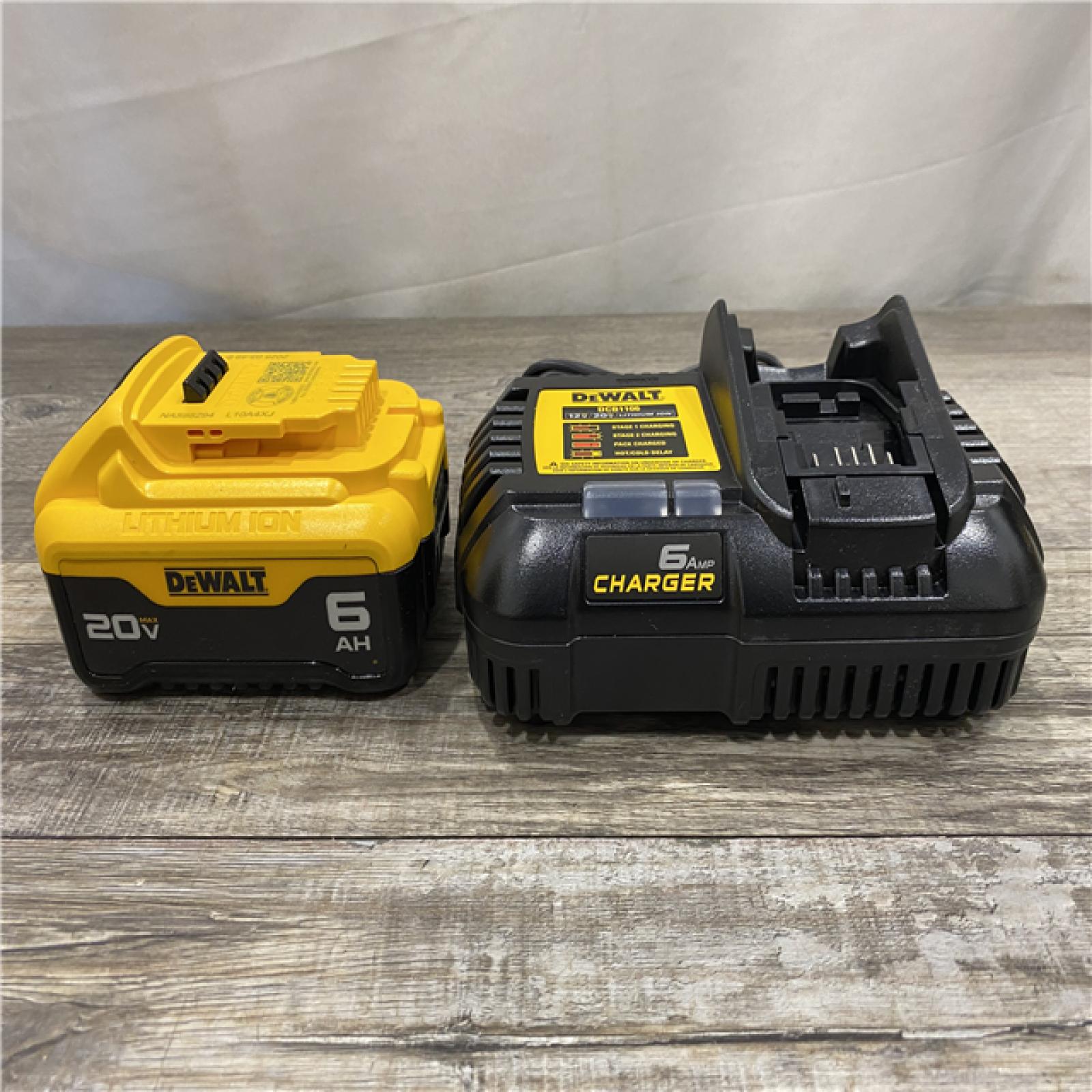 AS-IS DEWALT 20V MAX Lithium-Ion 6.0 Ah Battery and Charger