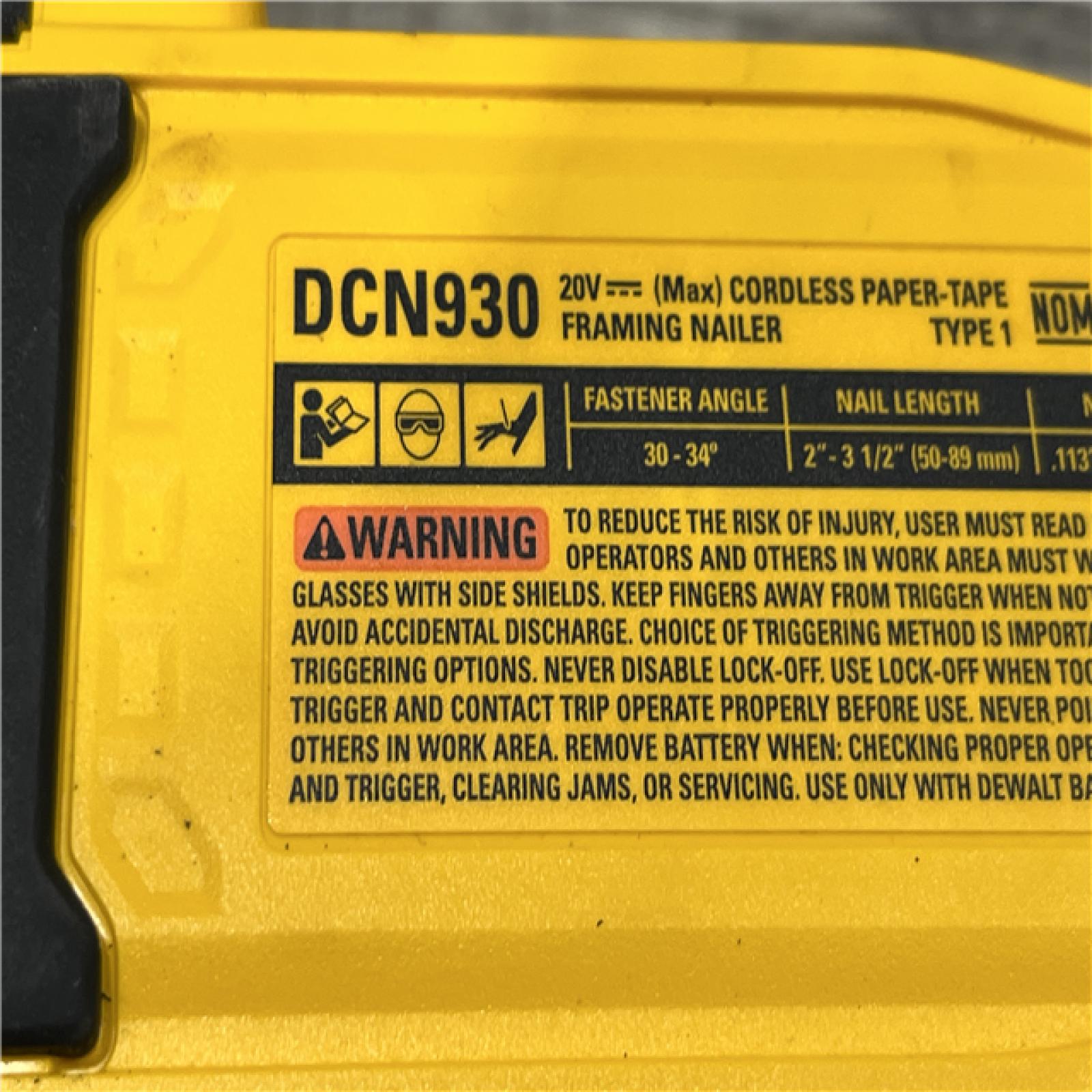 AS-IS DEWALT 20V 30 Degree Cordless Framing Nailer (Tool-Only)