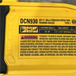 AS-IS DEWALT 20V 30 Degree Cordless Framing Nailer (Tool-Only)