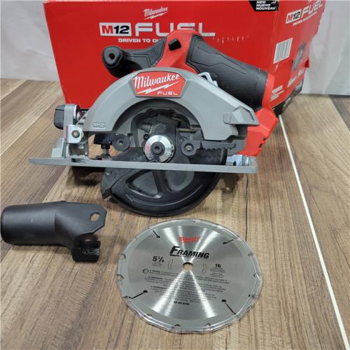 AS-IS Milwaukee M12 FUEL 12V Lithium-Ion Brushless 5-3/8 in. Cordless Circular Saw (Tool-Only)