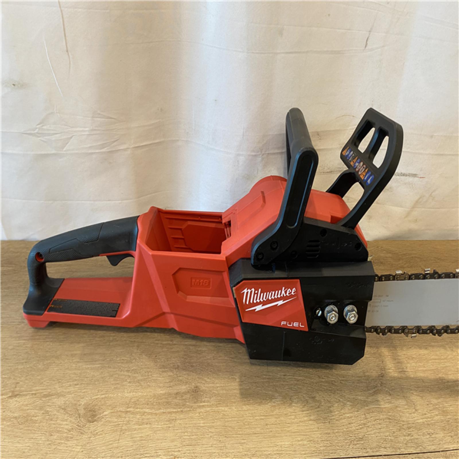 AS-IS Milwaukee FUEL 16 in. 18V Lithium-Ion Brushless Battery Chainsaw (Tool-Only)