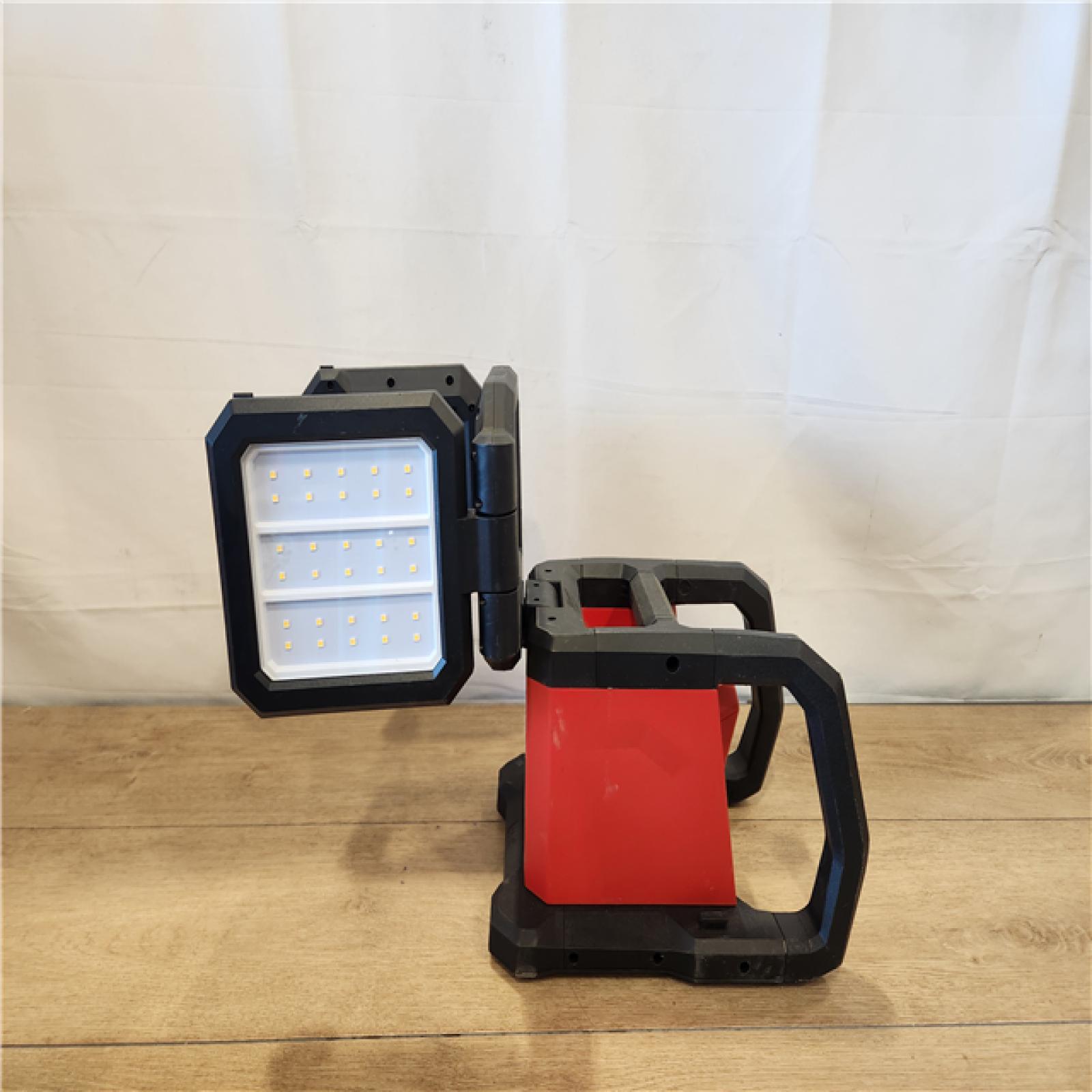 AS-IS- Milwaukee 18-Volt Lithium-Ion Cordless 4500 Lumens ROVER Dual Power Triple-Panel Flood & Area Light (Tool-Only)