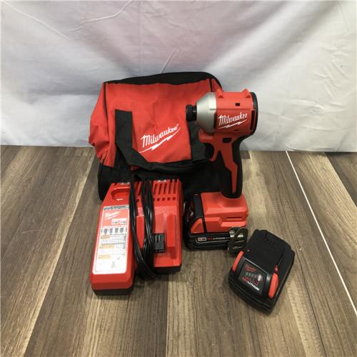 AS-IS Milwaukee 18V Lithium-Ion Brushless Cordless 1/4 in. Impact Driver Kit