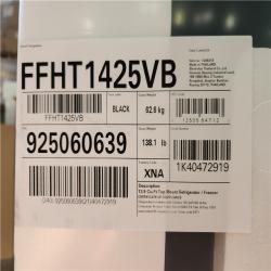 Phoenix Location NEW Frigidaire 27.6 in. 14 cu. ft. Top Freezer Refrigerator in Black, ENERGY STAR (Sealed)