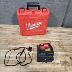 Houston Location AS-IS Milwaukee 100 ft. REDLITHIUM Lithium-Ion USB Green Rechargeable Cross Line Laser Level with Charger