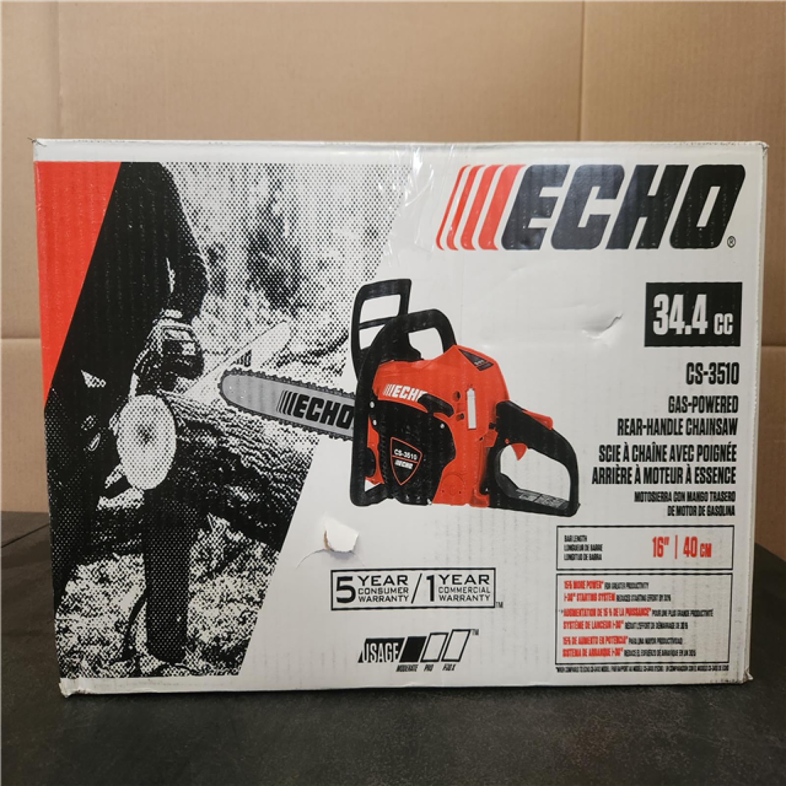 Phoenix NEW ECHO 16 in. 34.4 cc Gas 2-Stroke Engine Rear Handle Chainsaw