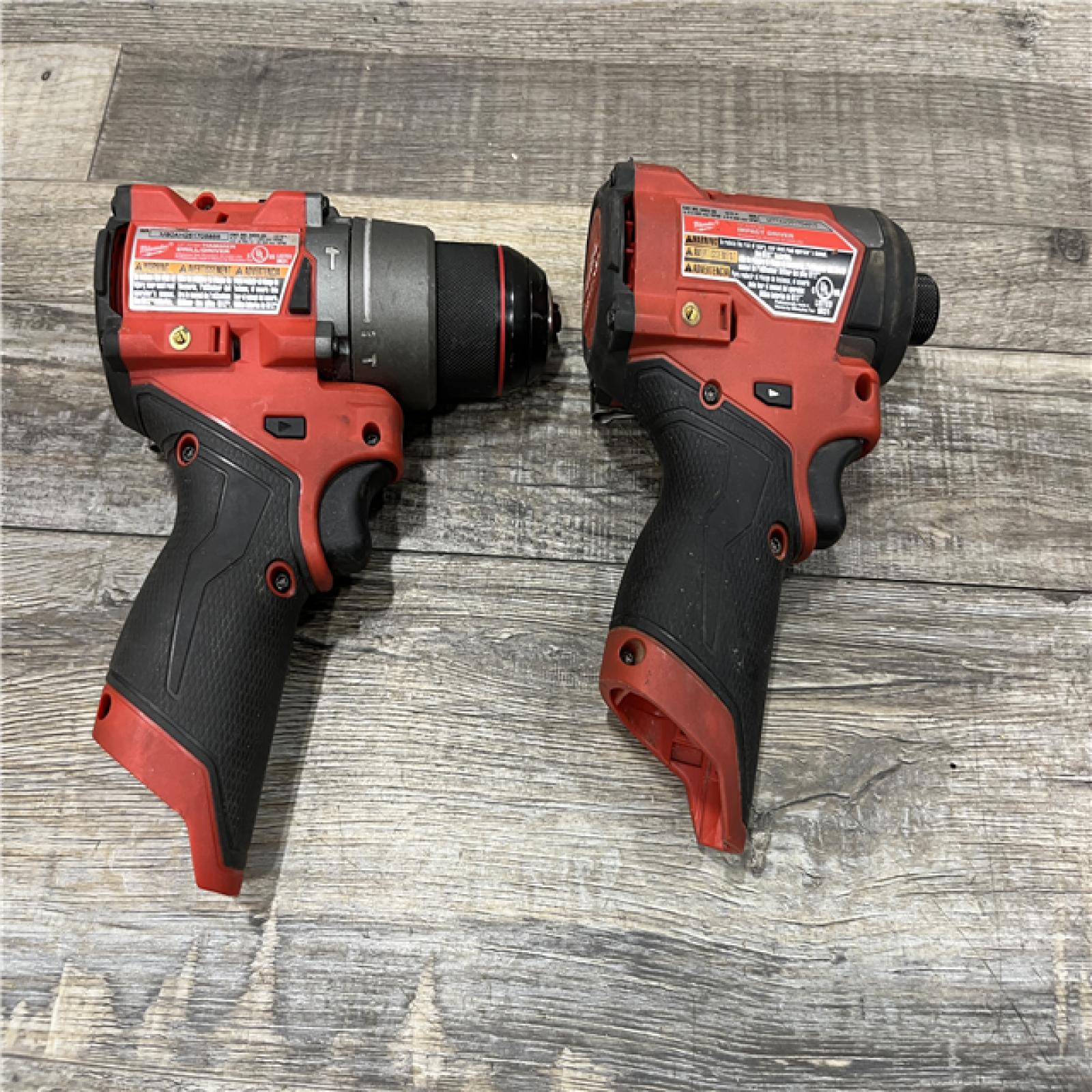 AS-IS Milwaukee FUEL 12-Volt Lithium-Ion Brushless Cordless Hammer Drill and Impact Driver Combo Kit