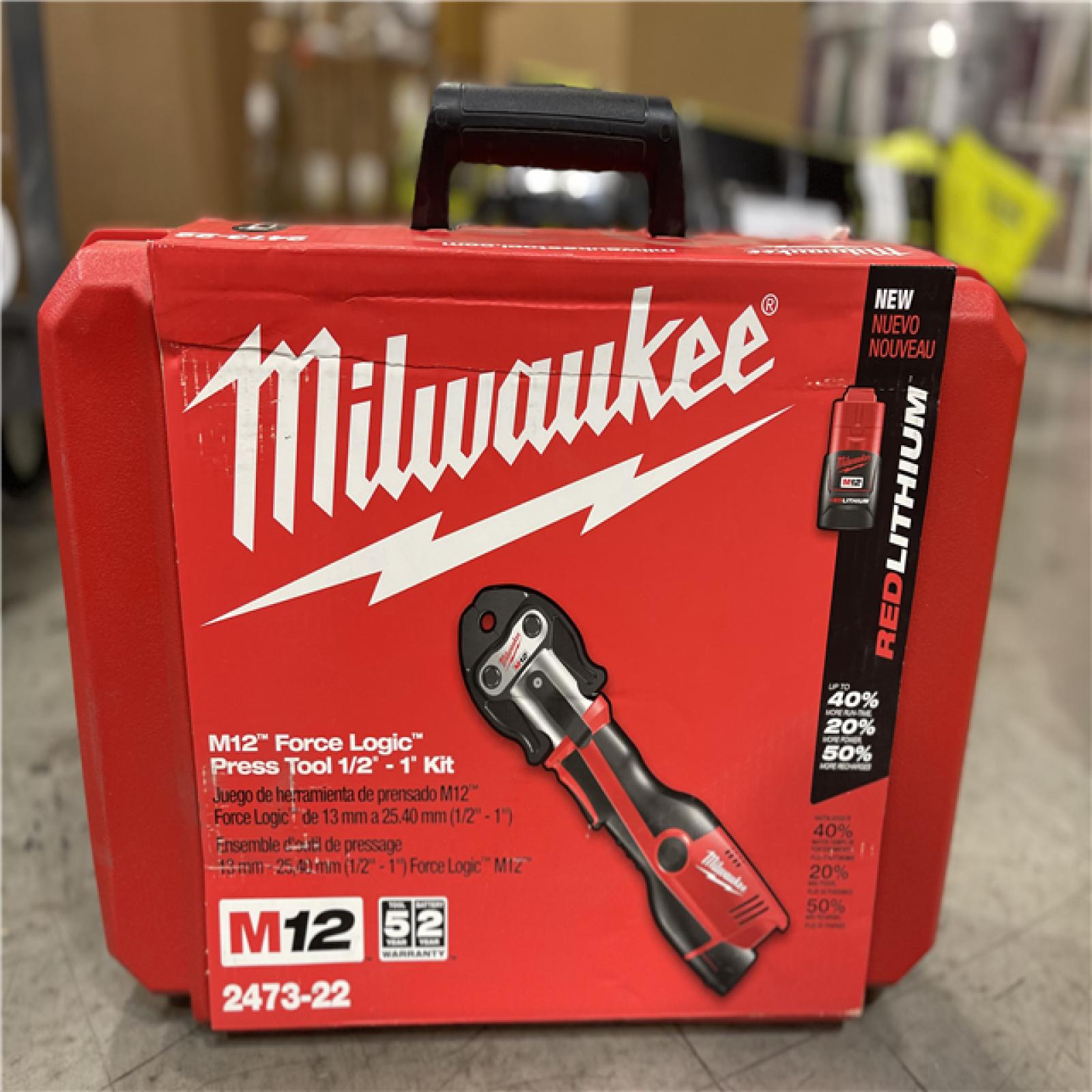 NEW! MILWAUKEE M12 12-Volt Lithium-Ion Force Logic Cordless Press Tool Kit