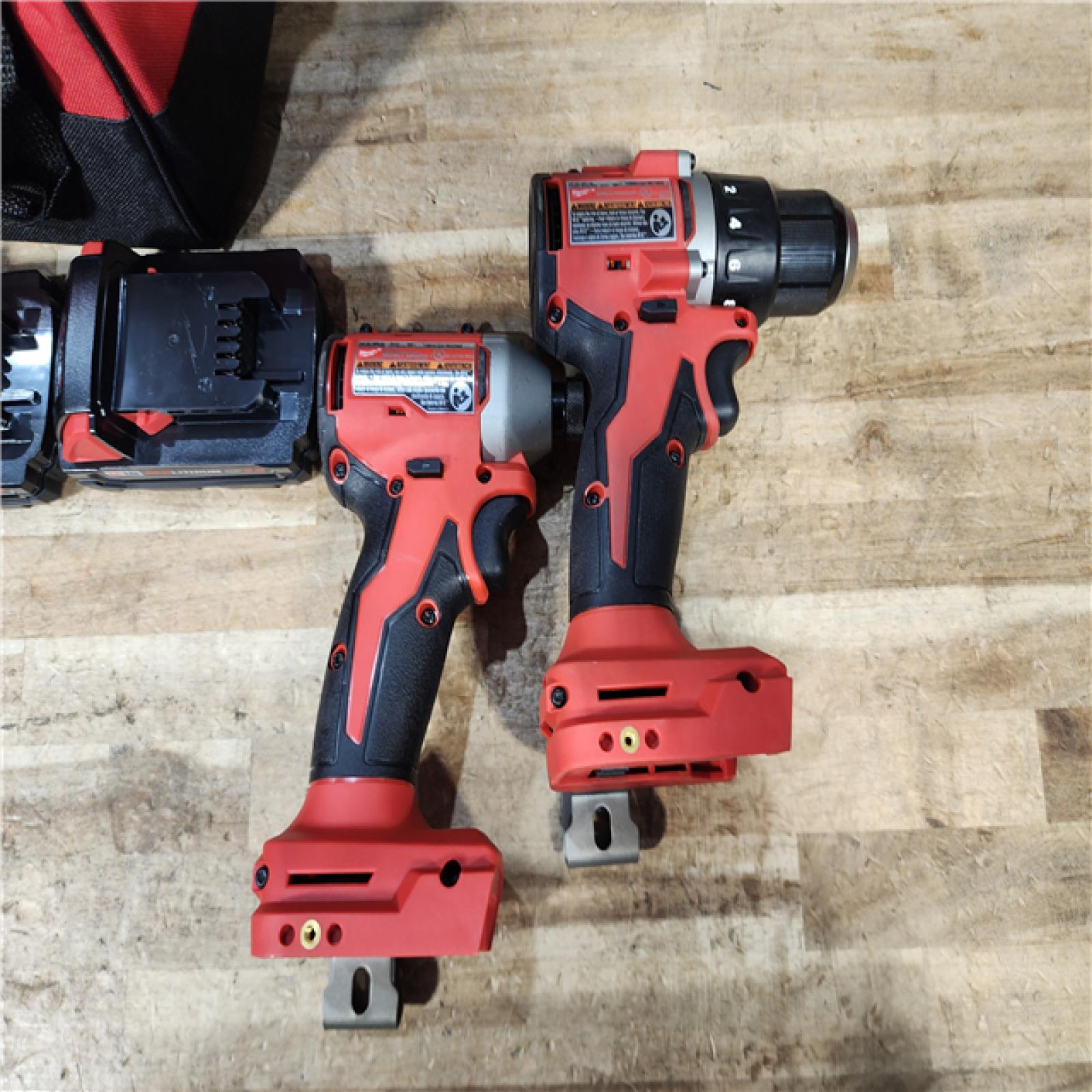 HOUSTON LOCATION - AS - IS Milwaukee 18V Lithium-Ion Brushless Cordless Compact Drill/Impact Combo Kit