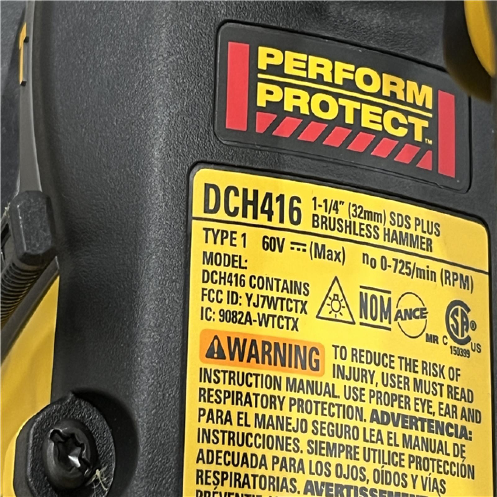 AS-IS DEWALT FLEXVOLT 60V MAX Cordless 1-1/4 in. SDS Plus Rotary Hammer (Tool Only)