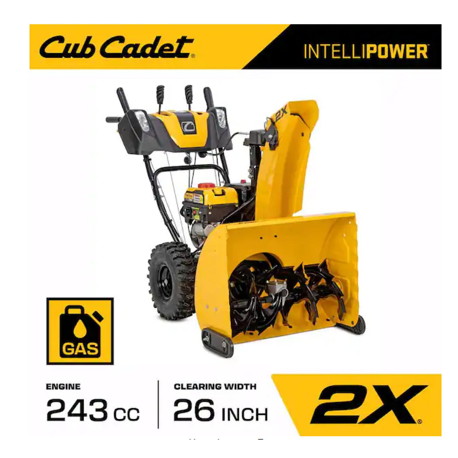 DALLAS LOCATION - Cub Cadet 2X 26 in. 243cc IntelliPower Two-Stage Electric Start Gas Snow Blower with Power Steering and Steel Chute