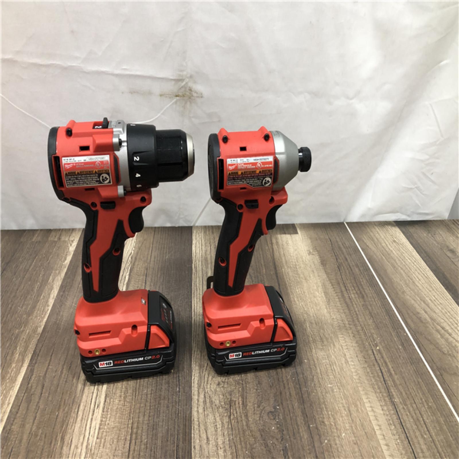 AS-IS Milwaukee 18V Lithium-Ion Brushless Cordless Compact Drill/Impact Combo Kit