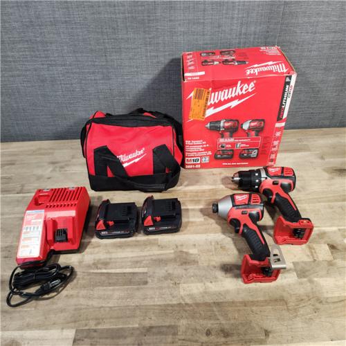 HOUSTON LOCATION - AS-IS Milwaukee M18 Brushed Cordless (2-Tool) Drill/Driver and Impact Driver Kit