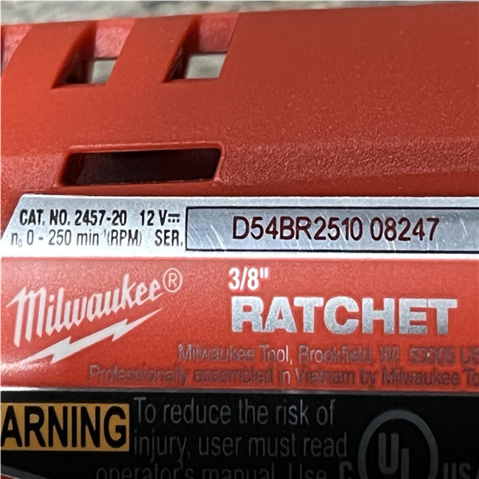 AS-IS Milwaukee 12V Lithium-Ion Cordless 3/8 in. Ratchet (Tool-Only)