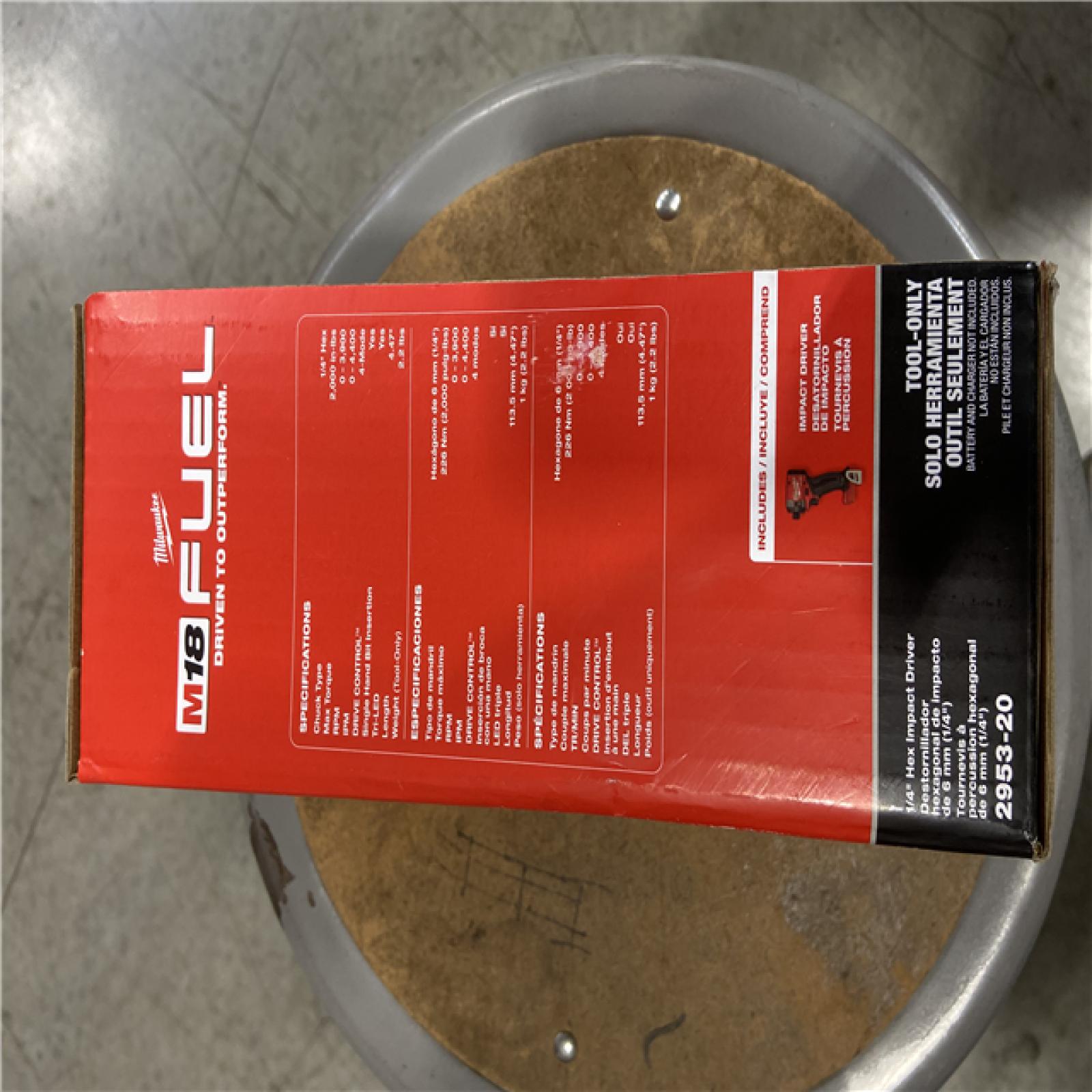 NEW! - Milwaukee M18 FUEL 18V Lithium-Ion Brushless Cordless 1/4 in. Hex Impact Driver (Tool-Only)