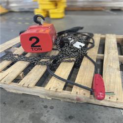 DALLAS LOCATION- AS-IS MILWAUKEE 2-Ton 20 ft. Electric Chain Hoist