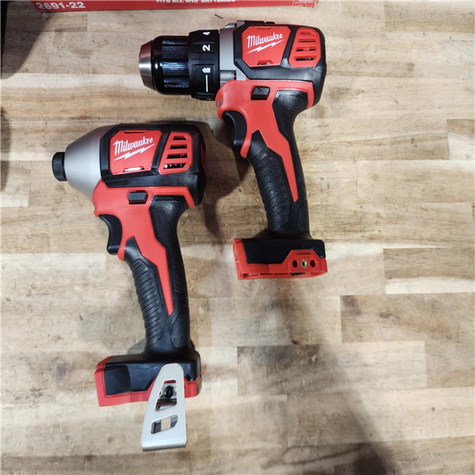 HOUSTON LOCATION - AS-IS Milwaukee 18V Lithium-Ion Cordless Drill Driver/Impact Driver Combo Kit