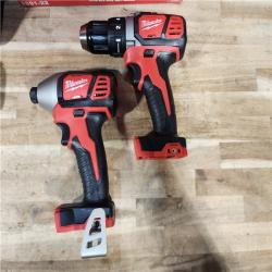HOUSTON LOCATION - AS-IS Milwaukee 18V Lithium-Ion Cordless Drill Driver/Impact Driver Combo Kit