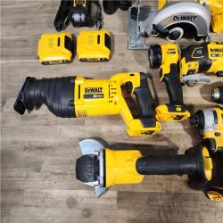 HOUSTON LOCATION - AS-IS (APPEARS LIKE NEW) DEWALT 20-Volt Max Lithium-Ion 10-Tool Cordless Combo Kit with Two 2.0 Ah Batteries, Charger and 2 Bags