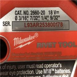 AS-IS Milwaukee M18 FUEL ONE-KEY 18-Volt Lithium-Ion Cordless Rivet Tool (Tool-Only)
