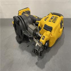 AS-IS- DEWALT 20V MAX Lithium-Ion 15-Degree Electric Cordless Roofing Nailer Kit