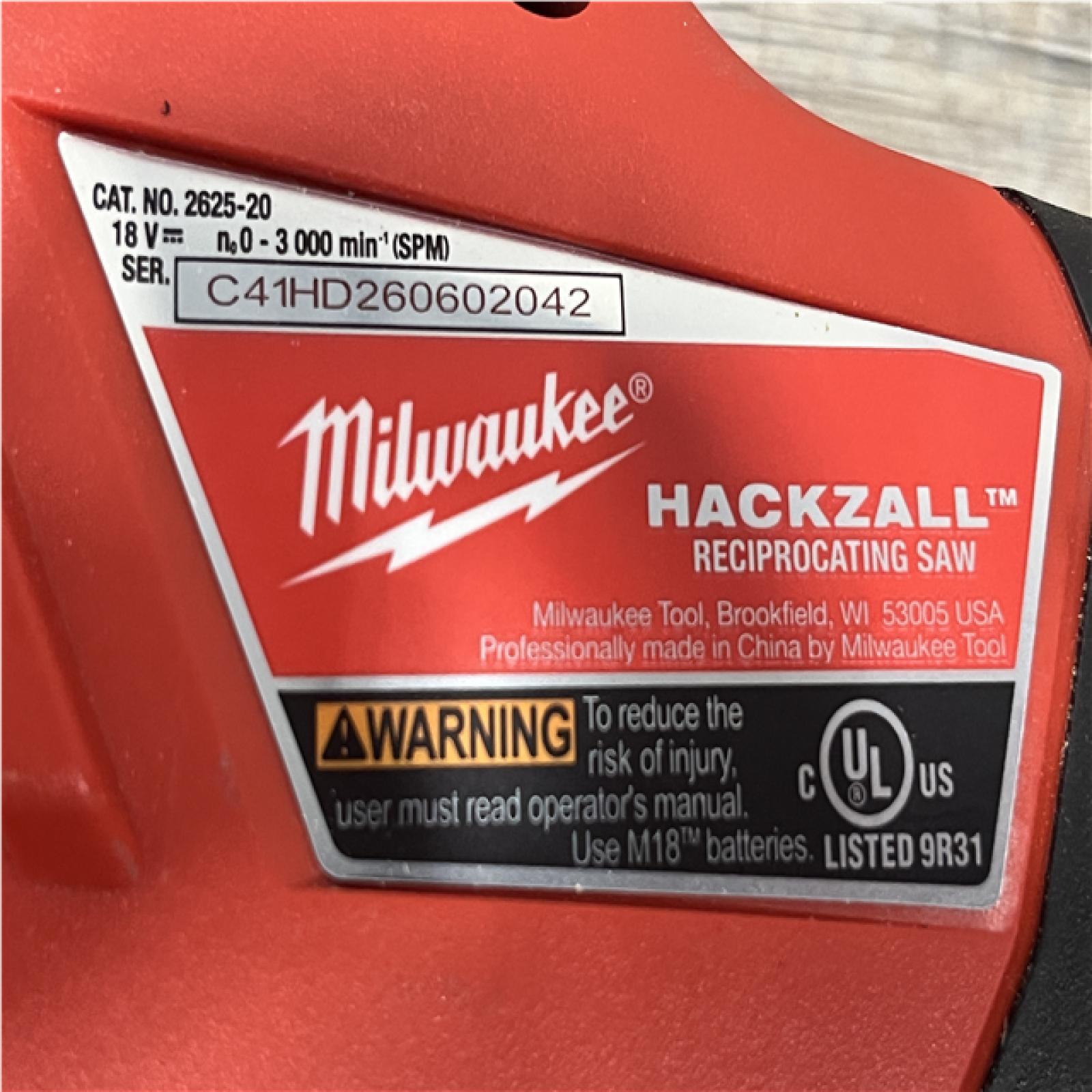 AS-IS Milwaukee 18V Lithium-Ion Cordless HACKZALL Reciprocating Saw (Tool-Only)