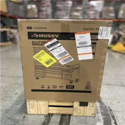 DALLAS LOCATION - HUSKY Heavy Duty 61 in. W x 22 in. D 15-Drawer Matte Black Mobile Workbench w Wood Top