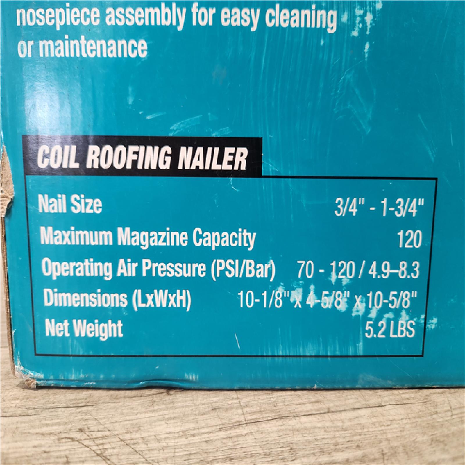 Phoenix NEW Makita Pneumatic 1-3/4 in. 15 Degree Coil Corded Roofing Nailer