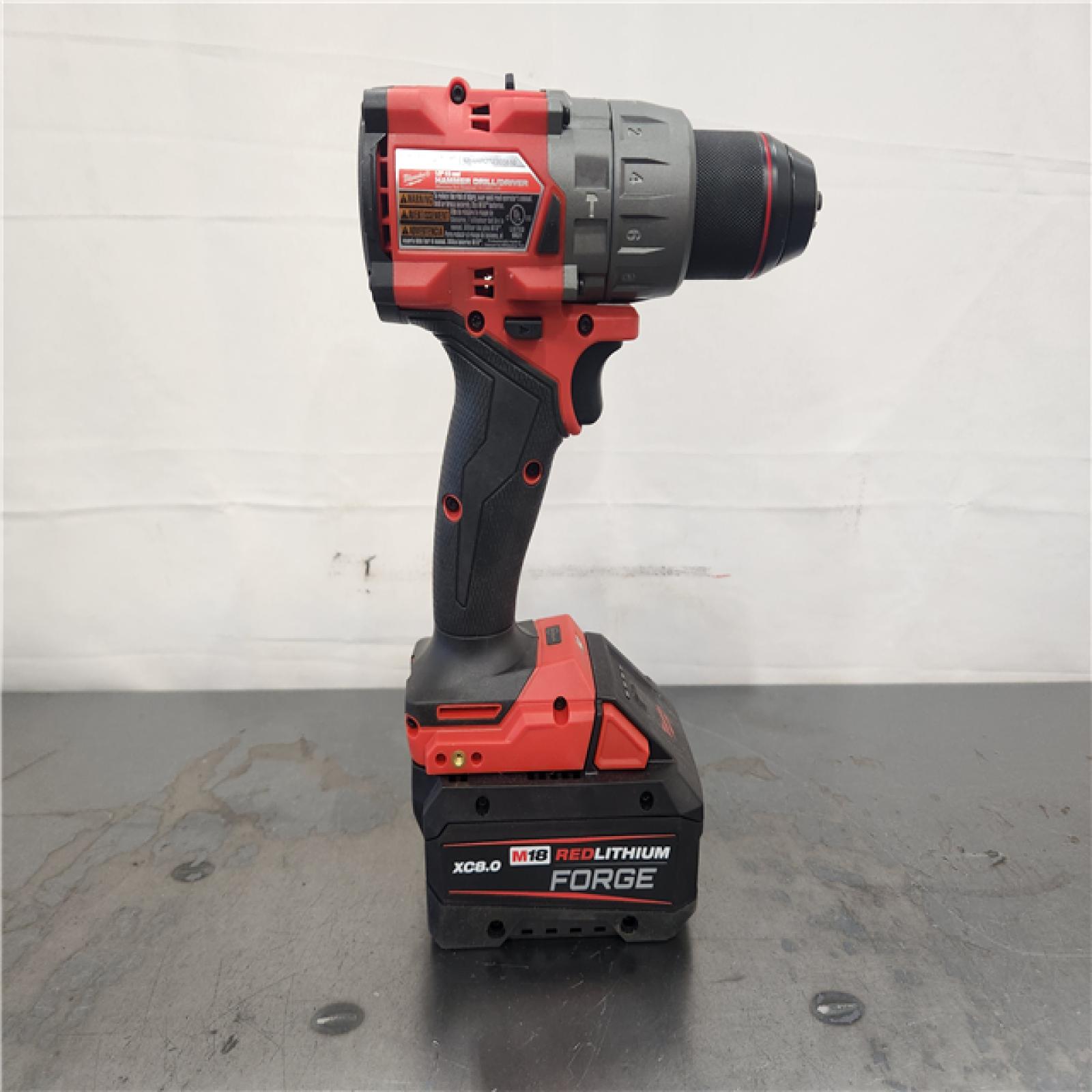 AS-IS- Milwaukee Tool M18 FUEL 1/2  Hammer Drill/Driver with 5.0 AH and Charger - 48-59-1850