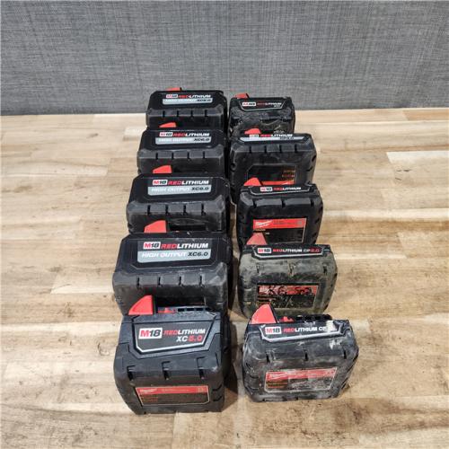 HOUSTON LOCATION - AS-IS MILWAUKEE BATTERY PACK QTY - 10