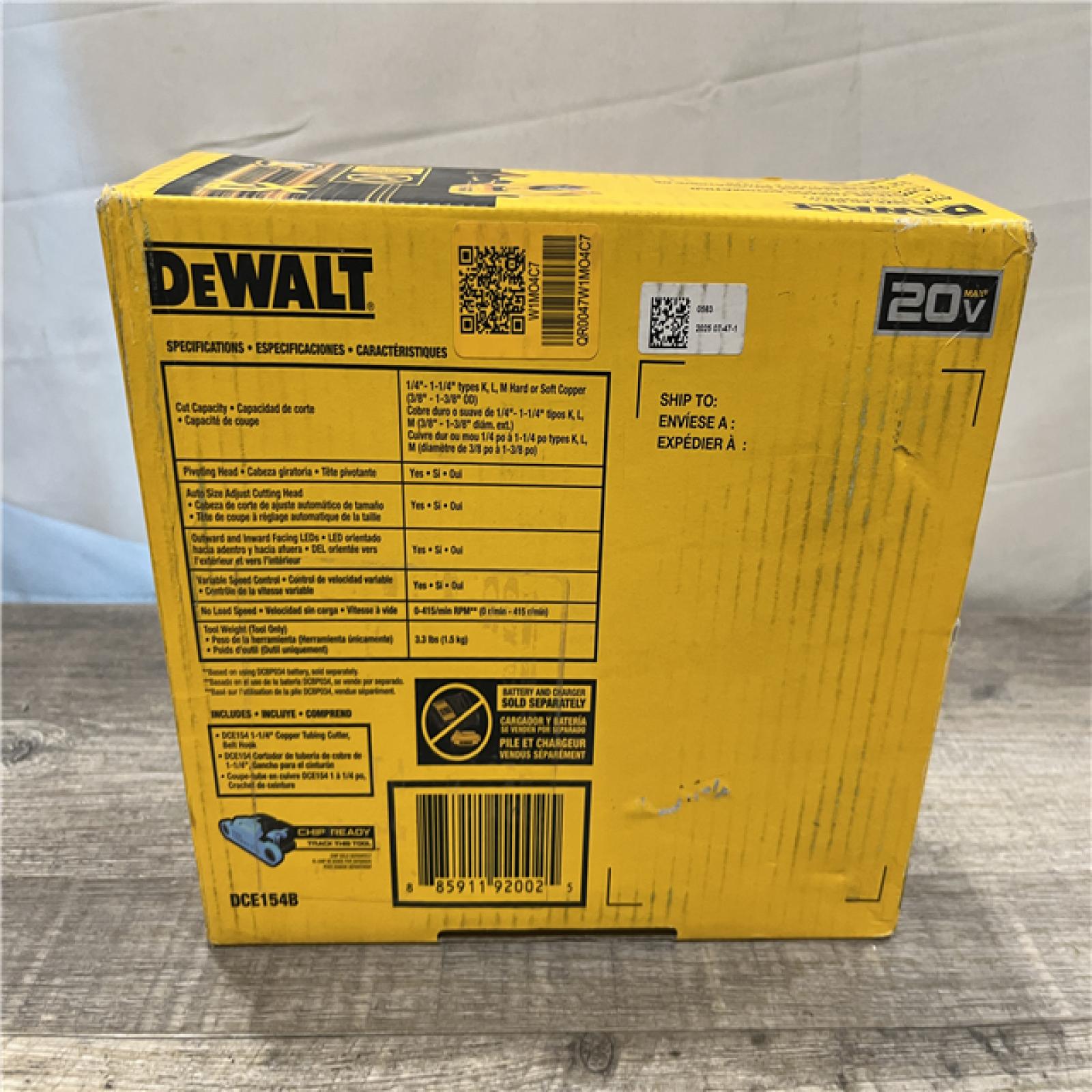 NEW - DEWALT 20-Volt MAX XR Copper Cutter (Tool Only)