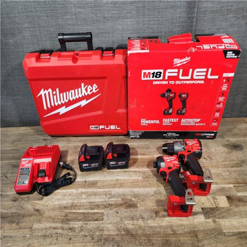 HOUSTON LOCATION - AS-IS (APPEARS LIKE NEW) Milwaukee FUEL 18V Lithium-Ion Brushless Cordless Hammer Drill and Impact Driver Combo Kit