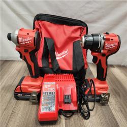 AS-IS- Milwaukee M18 Compact Brushless 2-Tool Combo Kit