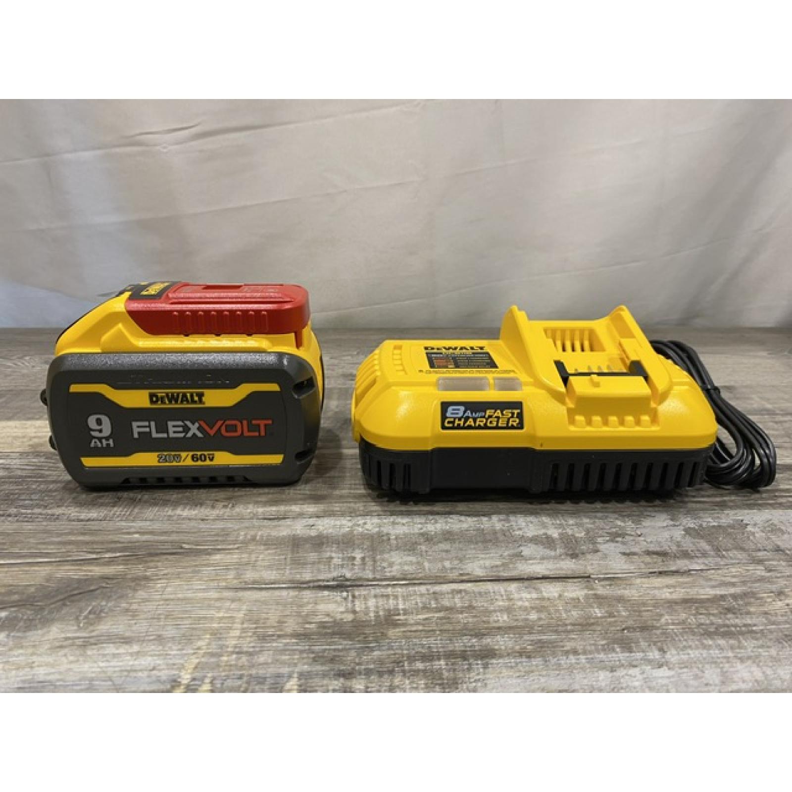 AS-IS DEWALT 20V/60V MAX FLEXVOLT Lithium-Ion 9.0Ah Battery and Charger Starter Kit