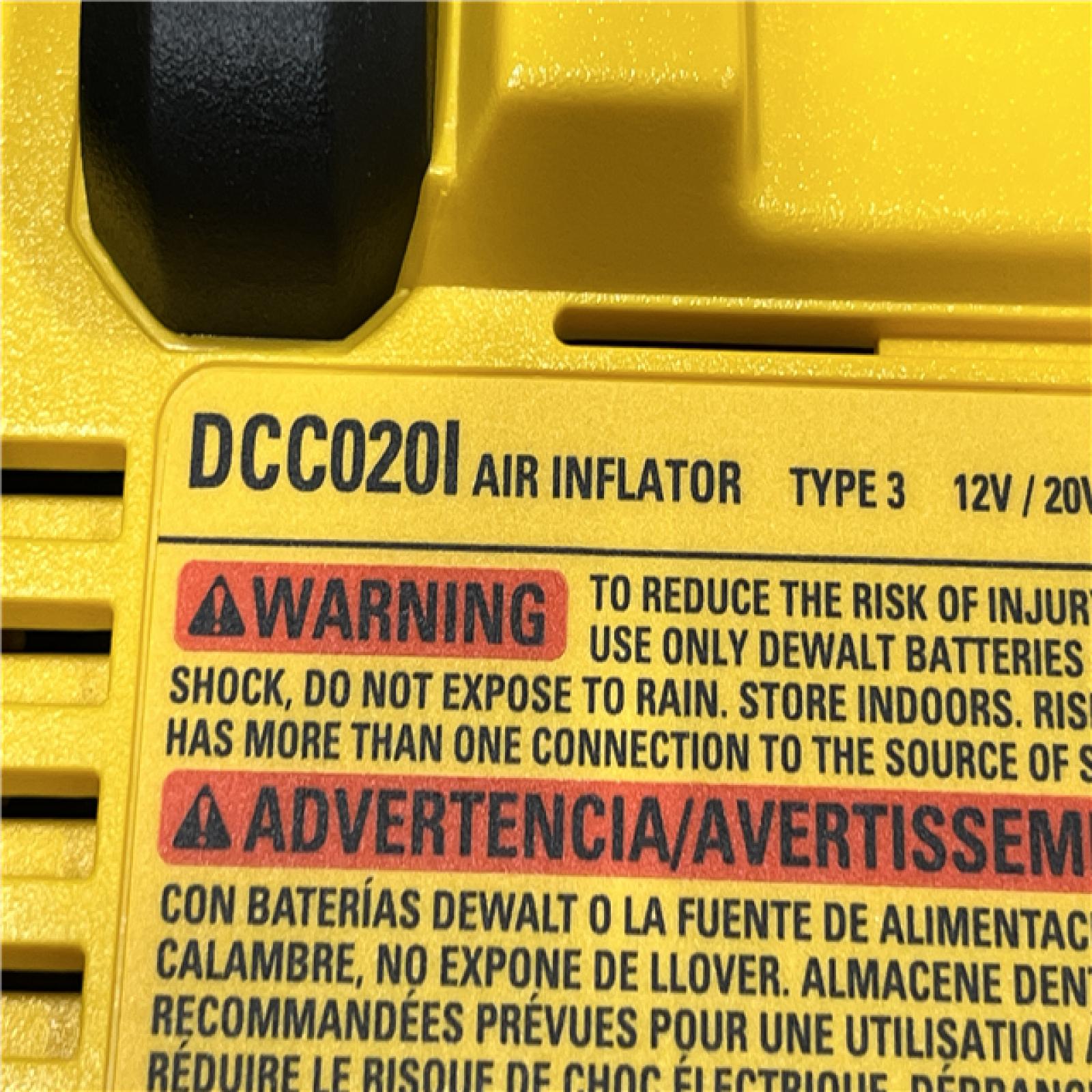 AS-IS DEWALT 20V MAX Cordless Electric Portable Inflator (Tool Only)