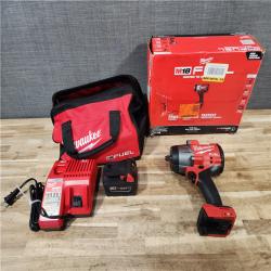 HOUSTON LOCATION - AS-IS (APPEARS LIKE NEW) Milwaukee FUEL 18V Lithium-Ion Brushless Cordless 1/2 in. Impact Wrench w/Friction Ring Kit