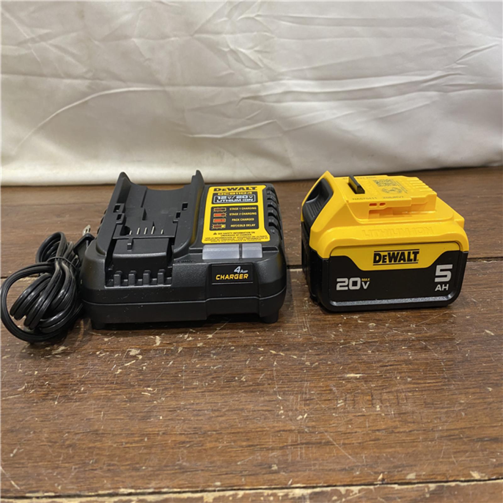 AS-IS DEWALT 20-Volt Maximum XR 5.0 Ah Battery Pack and Charger