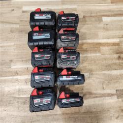 HOUSTON LOCATION - AS-IS MILWAUKEE BATTERY PACK QTY - 10