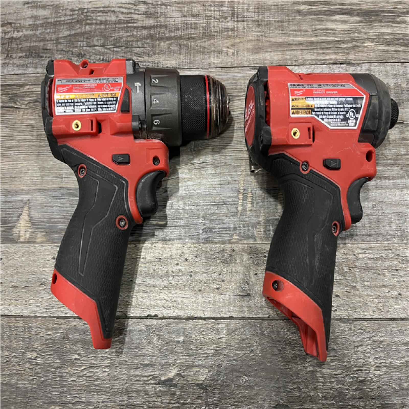 AS-IS Milwaukee FUEL 12-Volt Lithium-Ion Brushless Cordless Hammer Drill and Impact Driver Combo Kit