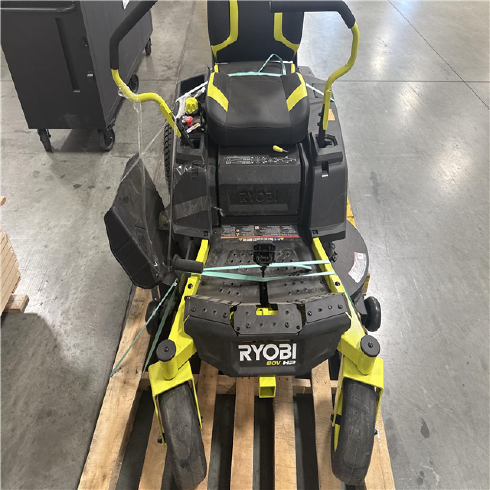 CALIFORNIA AS-IS RYOBI ZR3 80v BRUSHLESS SIT DOWN MOWER