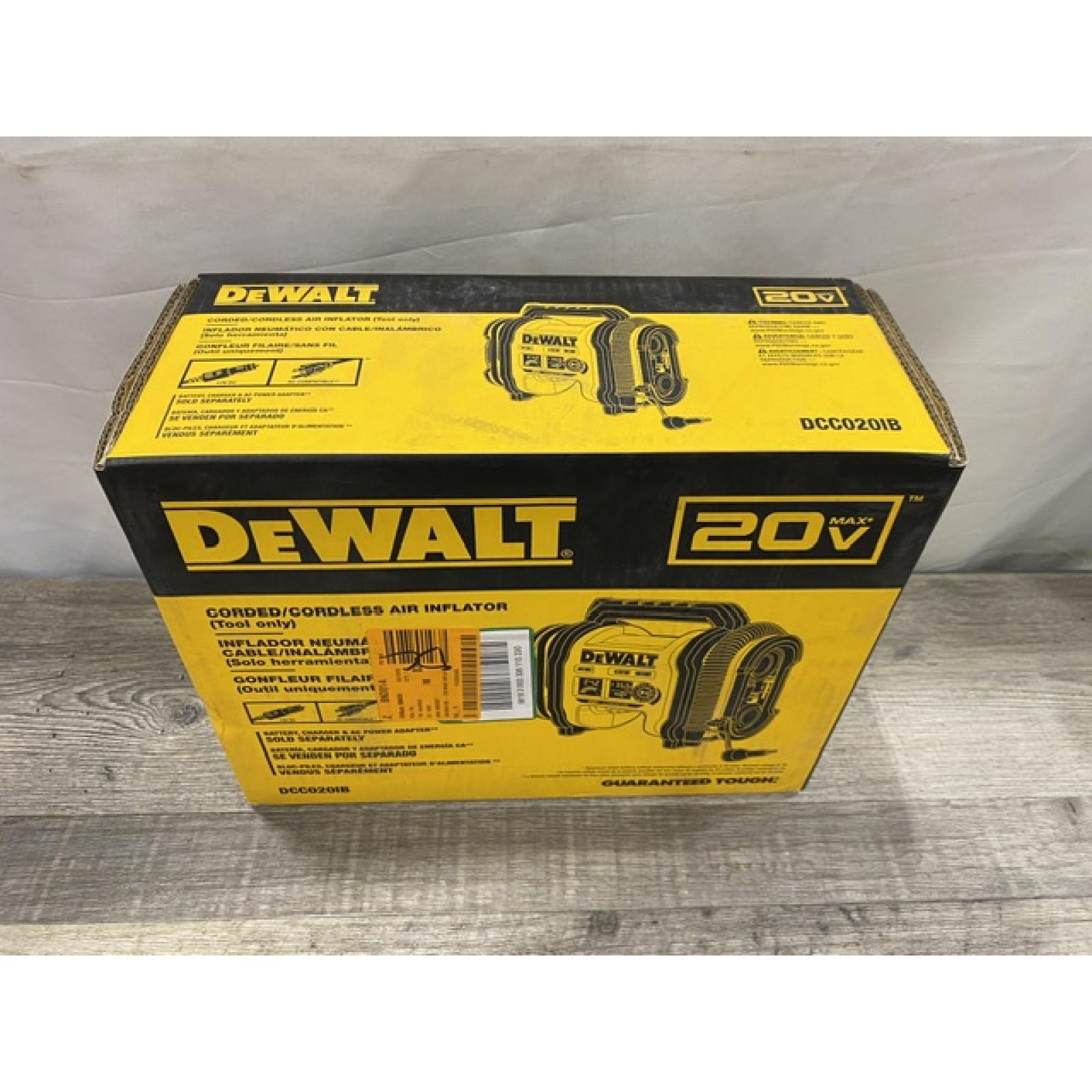 NEW -  DEWALT 20V MAX Cordless Electric Portable Inflator (Tool Only)