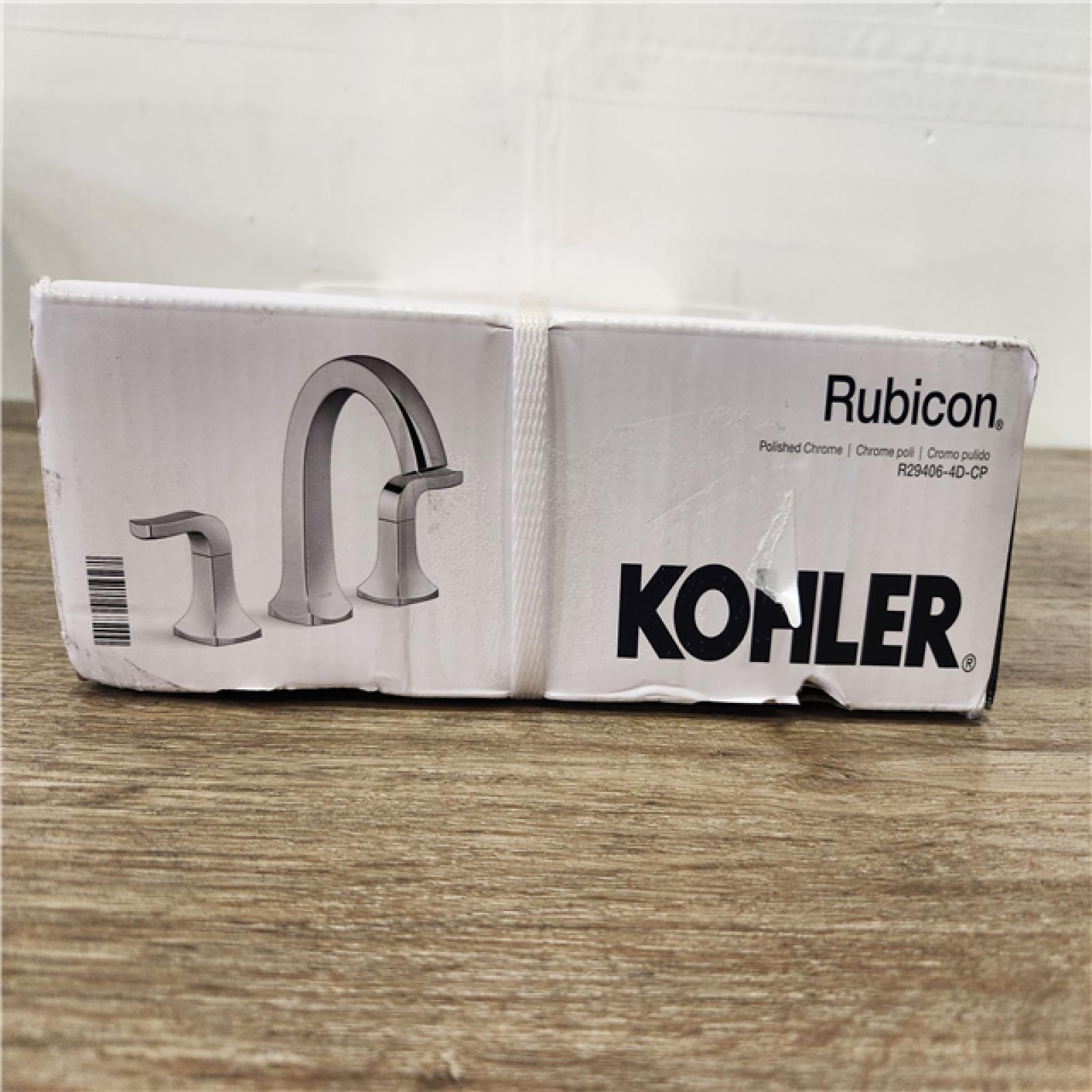 Phoenix Location NEW KOHLER Rubicon 8 in. Widespread Double Handle High Arc Bathroom Faucet in Polished Chrome