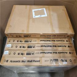 Phoenix NEW Art3dwallpanels Gray 0.83in. x 2 ft. x 4 ft. Slat MDF Acoustic Decorative Wall Paneling  3D Fluted Sound Absorbing Panel(372sq.ft./12 Case)