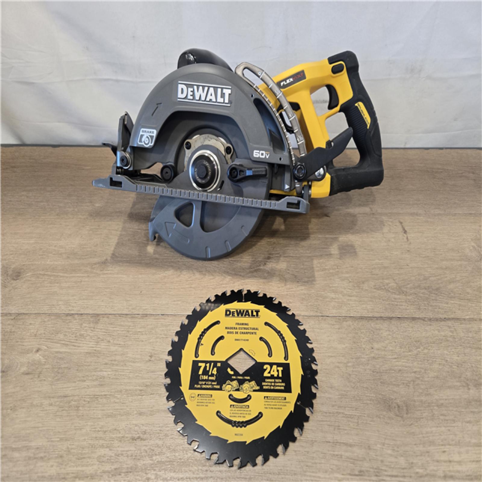 AS-IS DEWALT FLEXVOLT 60V MAX Cordless 7-1/4 in. Wormdrive Style Circular Saw (Tool Only)