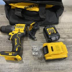 AS-IS DEWALT ATOMIC 20V Lithium-Ion Cordless 1/2 in. Hammer Drill Kit
