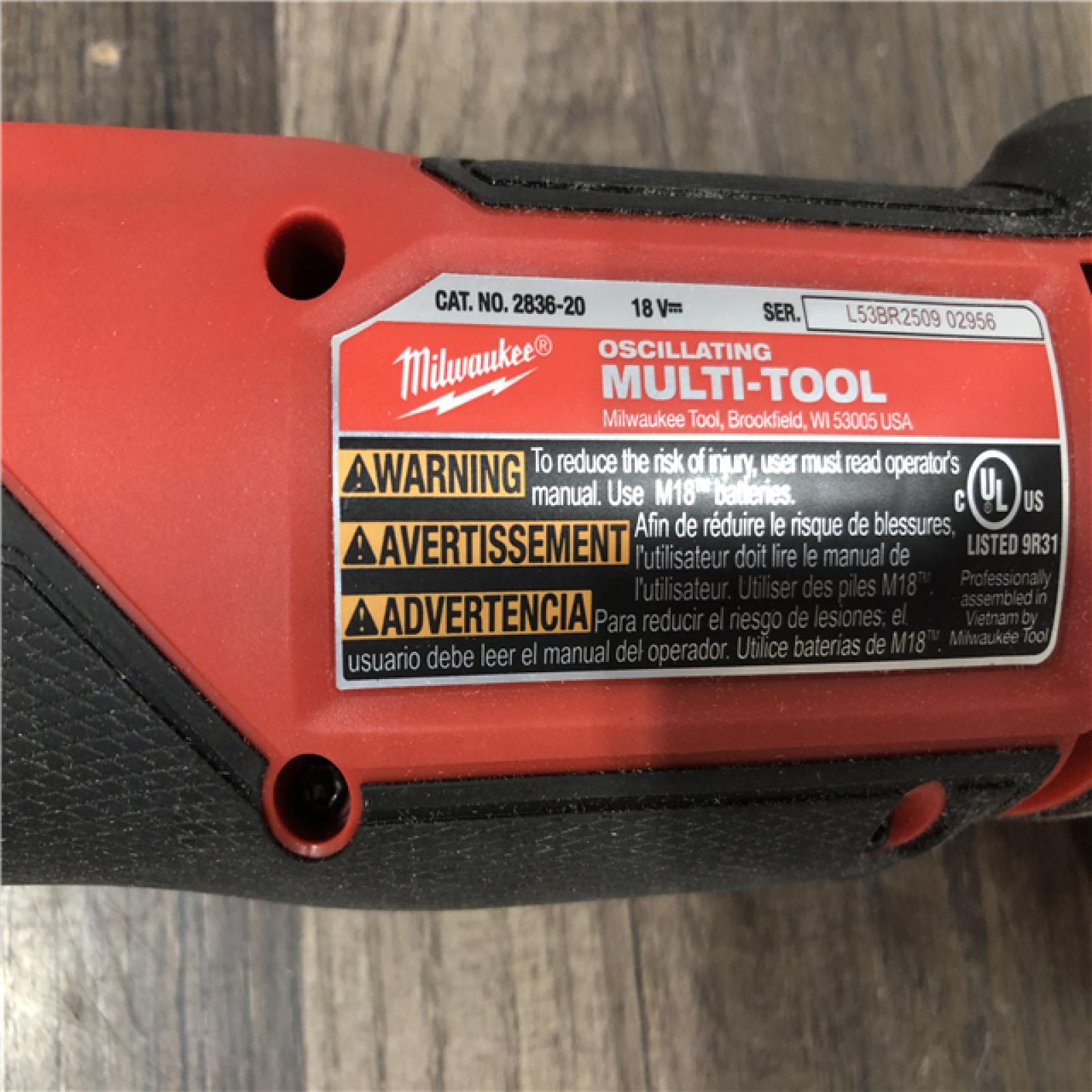 AS-IS Milwaukee FUEL 18V Lithium-Ion Cordless Brushless Oscillating Multi-Tool (Tool-Only)