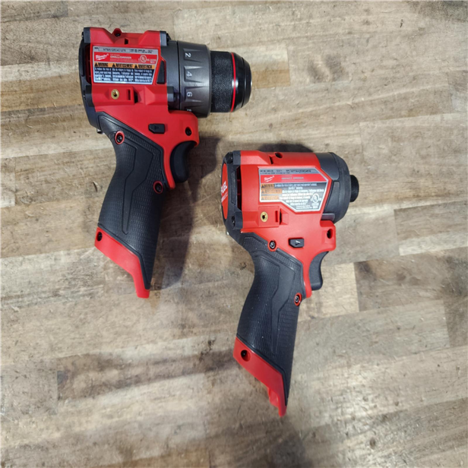 HOUSTON LOCATION - AS-IS Milwaukee FUEL 12-Volt Lithium-Ion Brushless Cordless Hammer Drill and Impact Driver Combo Kit