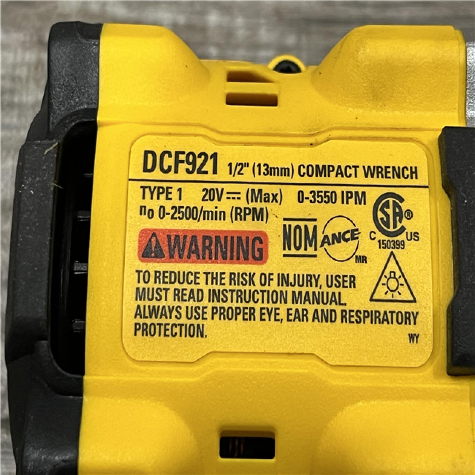 AS-IS DEWALT ATOMIC 20V MAX Cordless Brushless 1/2 in. Variable Speed Impact Wrench (Tool Only)